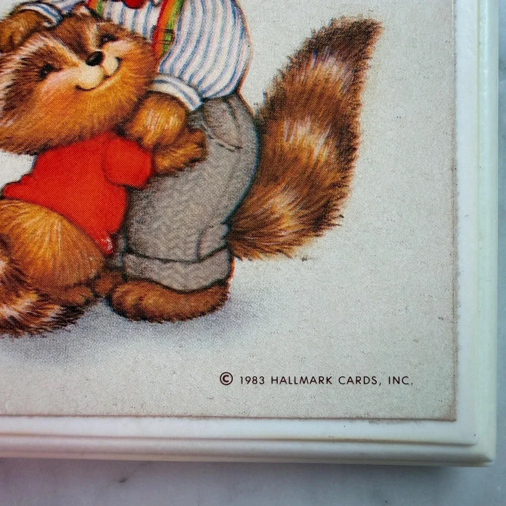 VTG 1983 Grandpa Gift Hallmark Plaque Raccoon Wall Decor Grandfather Keepsake